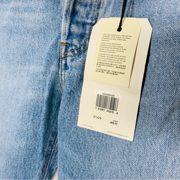 NWT Levi’s Premium Women’s 501 High-Rise Skinny Straight Jean Denim Size 27 - Picture 11 of 11